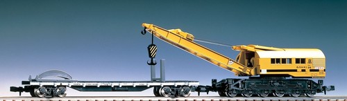 Grue ferroviaire avec wagon - avec,
