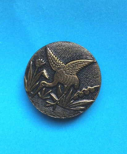 Bouton ancien oiseau grue - bouton,
